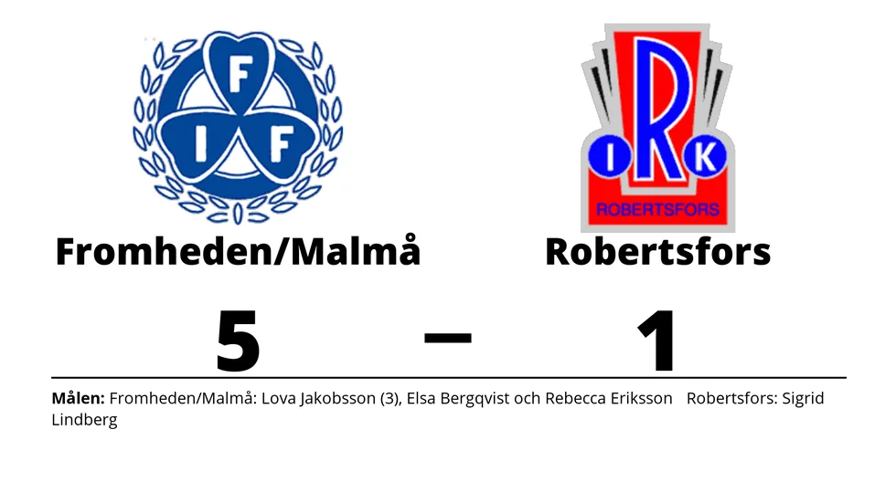 Fromhedens IF/Malmå IF vann mot Robertsfors IK