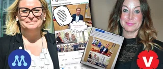 Partiets inlägg på Facebook upprör •  M: "Det här är så fruktansvärt dåligt" • V: "Det är politisk satir"