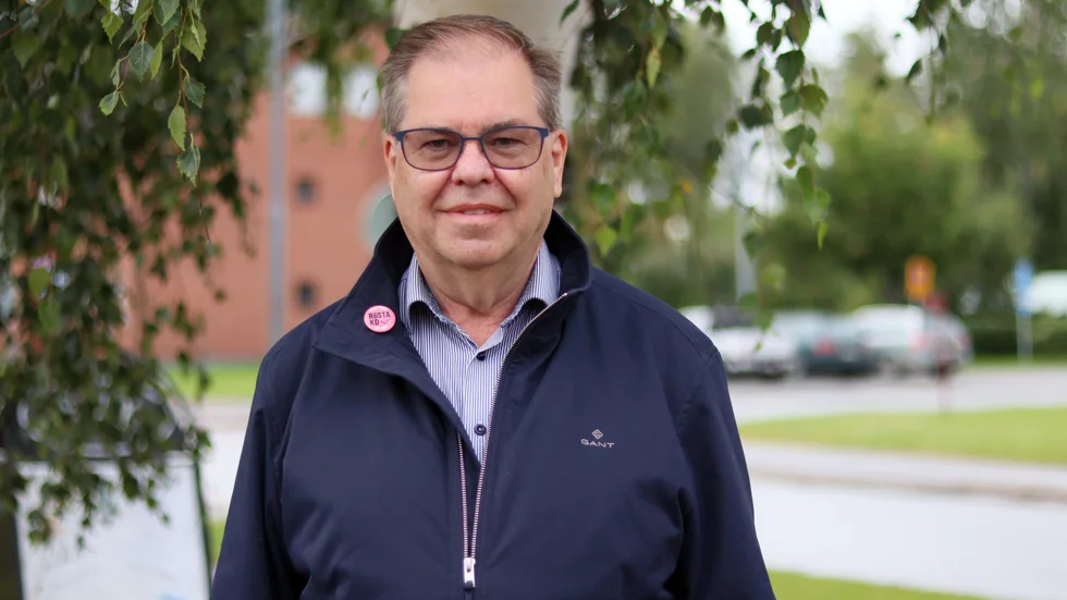 Lars-Åke Holmgren, ombudsman för Kristdemokraterna i Västerbotten och toppnamn för partiet i Norsjö.