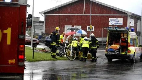 En cyklist och en bilist kolliderade i går i korsningen mellan Perugatan och Stora Trädgårdsgatan. Foto: Lisa Olaison