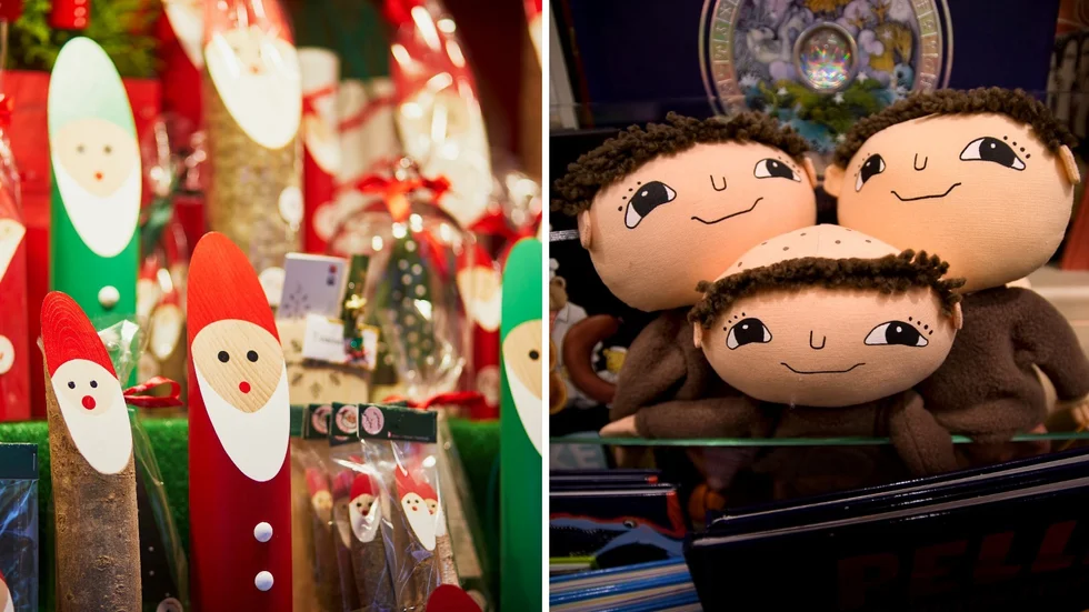 I helgen kan man bland annat ta med barnen på julmarknader eller Alfons Åberg-aktiviteter. Bilderna är genrebilder, bilden är ett montage.