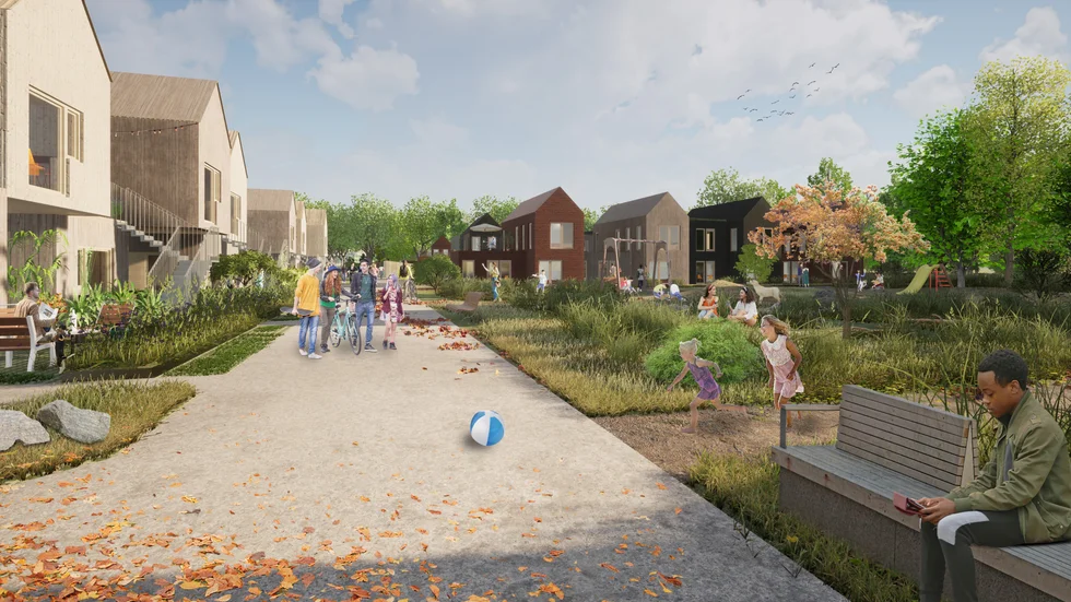 Bostadsföretaget RE Equity fund vill bygga bostäder vid Inskogen i Oxelösund. Nu har de fått bygglov för projektet.