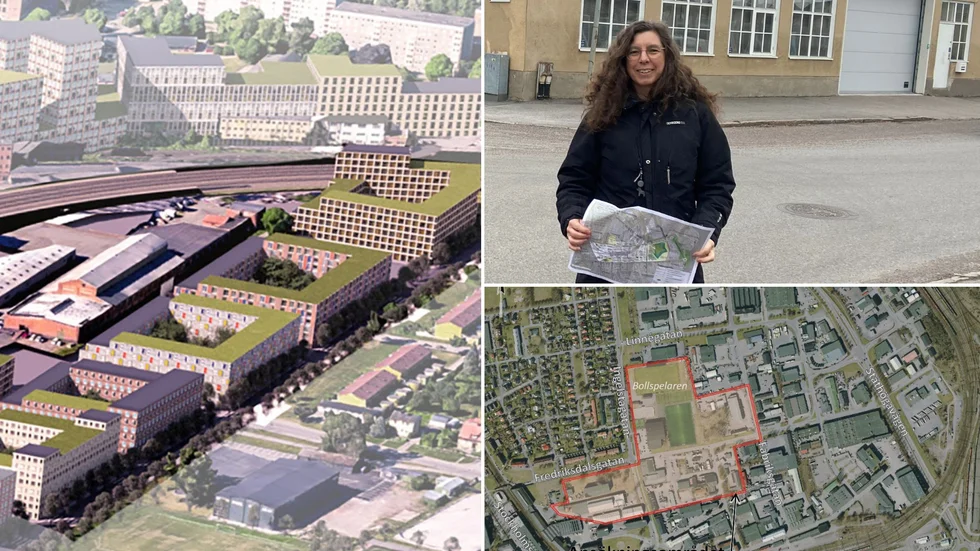 Nya stadskvarter ska byggas på södra Butängen, men det blir också plats för fritidsaktiviteter. "Inom Bollspelaren tror jag att vi kommer att behålla det mesta", säger planarkitekt Jackie Leiby.