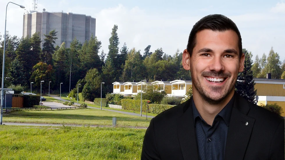Vedran Benca, mäklare på Svensk fastighetsförmedling i Katrineholm och Vingåker. Bilden är ett montage.