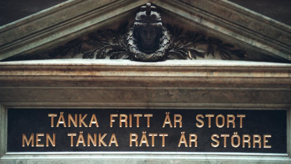 Det berömda citatet från Uppsala Universitet. 
