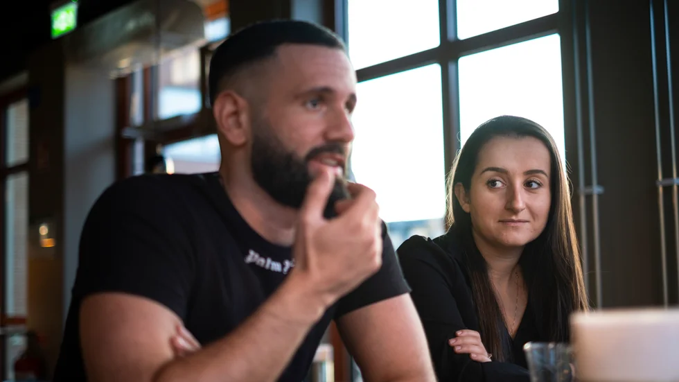 Gabriella Tanzi tillsammans med hennes svåger George Tanzi inför öppningen för drygt två år sedan. 