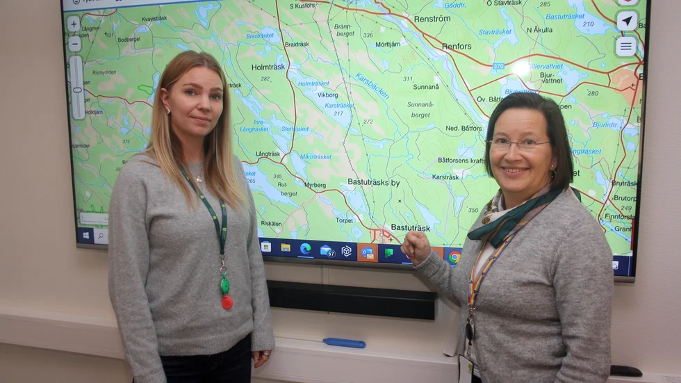 Projektledare Frida Ask Andersson och utvecklingsstrateg Ingrid Ejderud Nygren, Norsjö kommun.