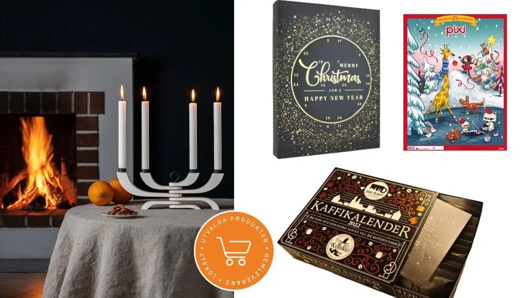 Ladda för advent med adventskalender och ny ljusstake 