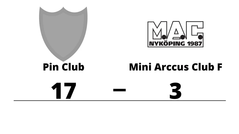 Pin Club vann mot Mini Arccus Club F
