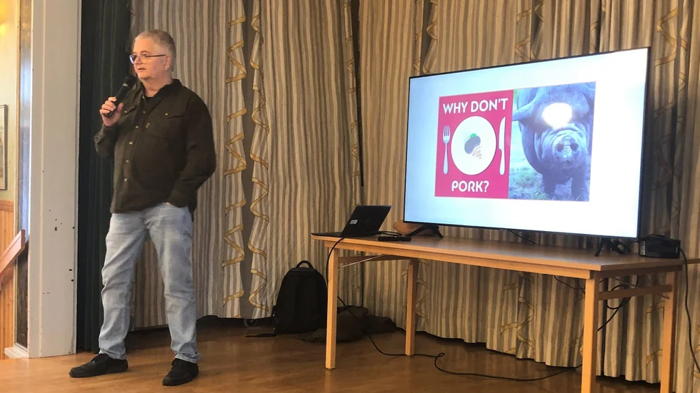 Anders Nystedt, smittskyddsläkare i Norrbotten, föreläste om coronaviruset med fina bilder.