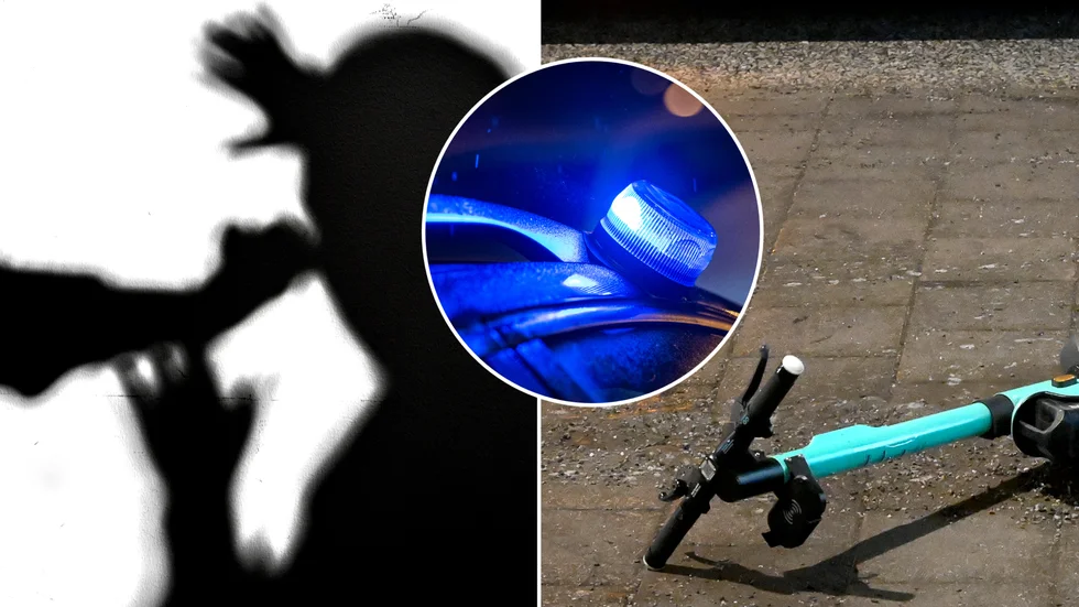 "Det utdelades både sparkar och slag mot killen med elsparkcykeln", säger Johnny Rydin på Nyköpingspolisen. Bilderna är tagna i andra sammanhang.