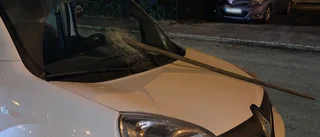 Dramatik på villagata – man kastade spett genom vindrutan på bil • Rätten: Slump att det inte gick värre
