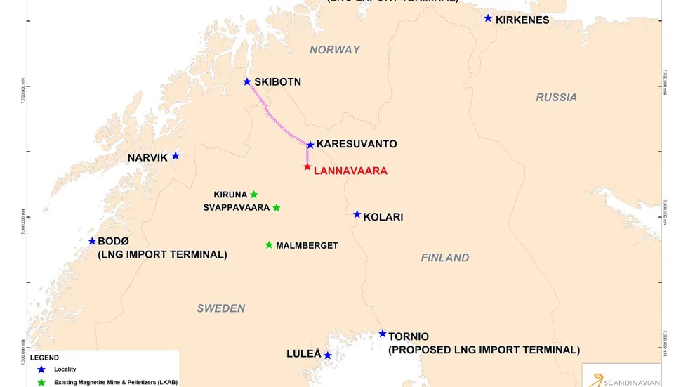 LANNAVAARA. Huvudfyndigheten i Lannavaaraprojektet består av en 3,5 km lång magnetisk anomali. Livslängden för en eventuell gruva förväntas bli lång.