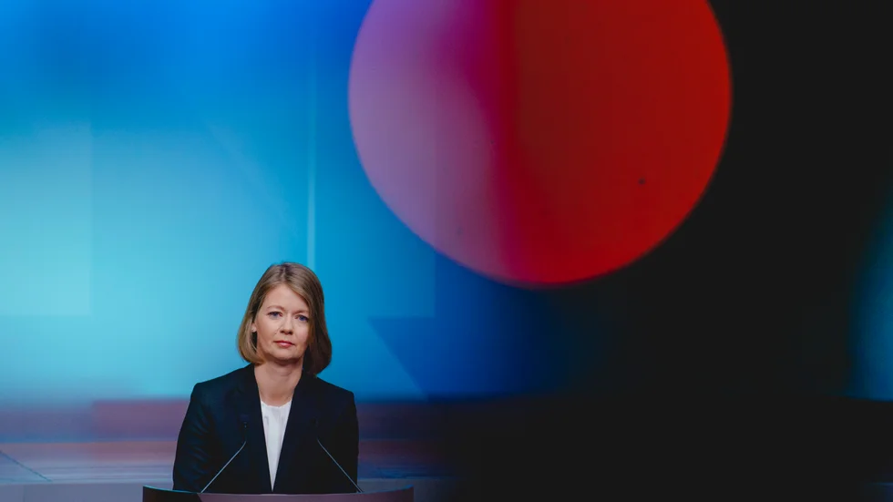 Norges Bank, med chefen Ida Wolden Bache, höjer styrräntan med 25 punkter. Arkivbild