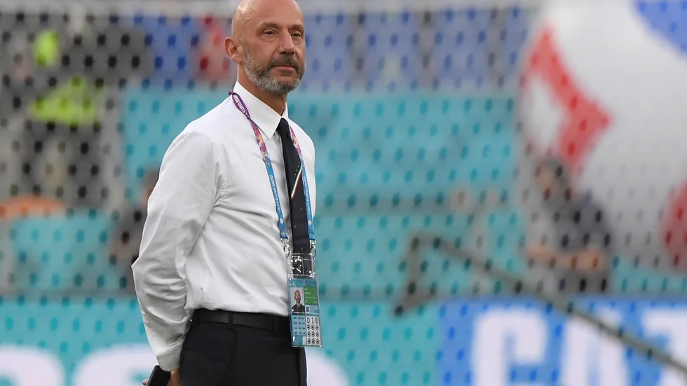 Gianluca Vialli vid EM förra året.
