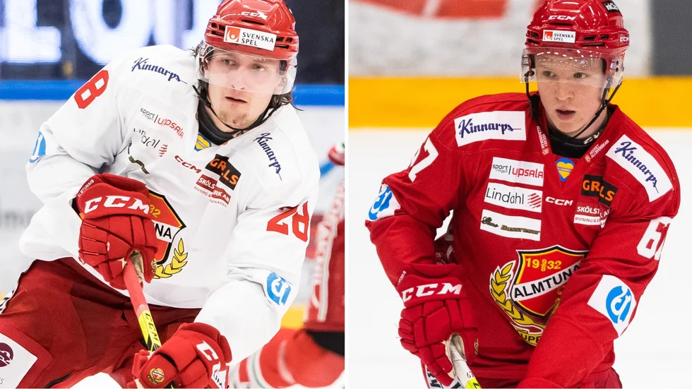 Almtunas Anton Klint (t v) och Jesper Norbäck spelade för Örebro som mötte Leksand på lördagskvällen.
