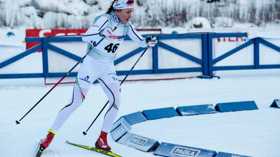 Mot pallen. Sofia Henriksson kom tvåa i Intersport Cup-deltävlingen i Boden.