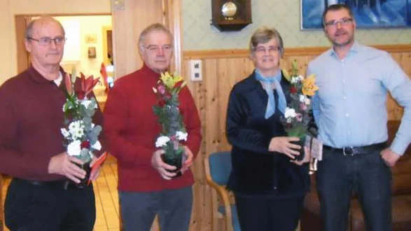 MHF. Elisabeth Eliasson, Gunnar Glanberg och Olof Gustafsson avtackades.