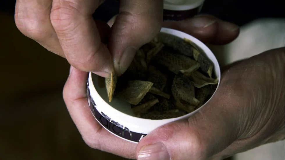 Miljöbov. Snus innehåller den miljöfarliga tungmetallen kadmium och ska därför inte spolas ner i tolatten.