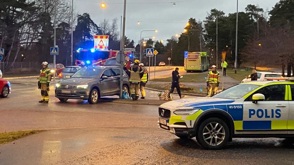 Olyckan inträffade strax före halv fyra på onsdagseftermiddagen.