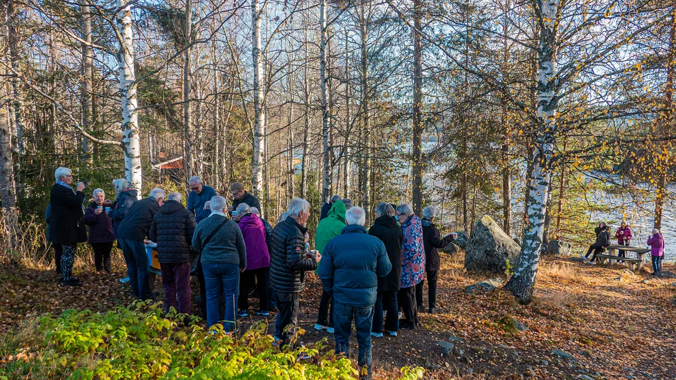 PRO:arna njöt av utsikten från Luppioberget.