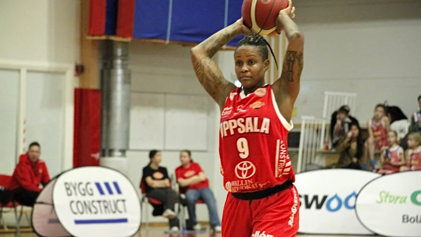 Tiffany Brown gjorde 21 poäng mot Högsbo och var därmed Uppsalas giftigaste spelare på planen.