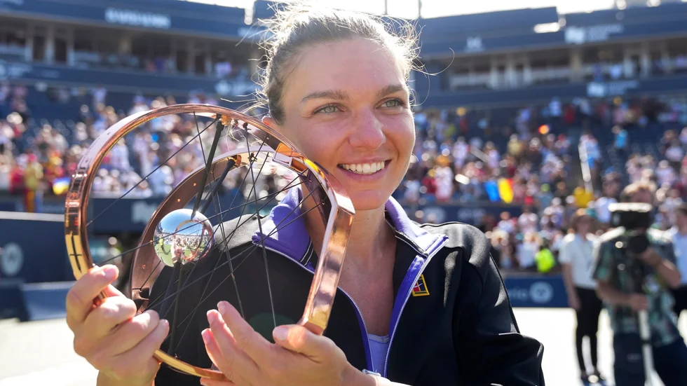 Simona Halep är avstängd efter att ha testat positivt för det förbjudna preparatet roxadustat. Arkivbild.