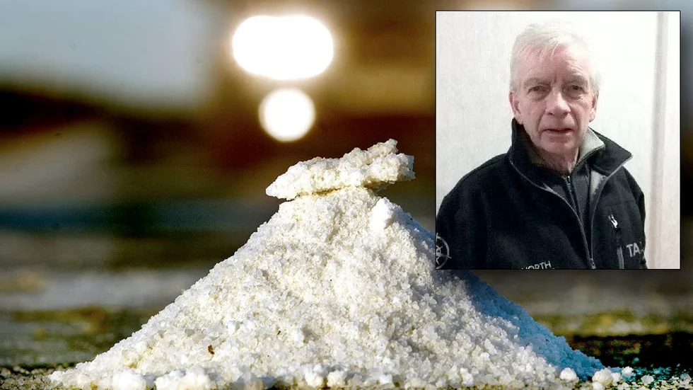 MINDRE SALT. Det vill Kjell Lindenhall se på E?10. ”Det går inte att ösa på tonvis med salt”, säger han.