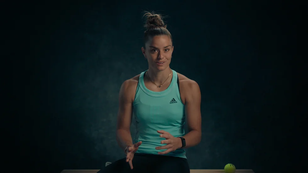 Maria Sakkari i serien "Break point". Pressbild.