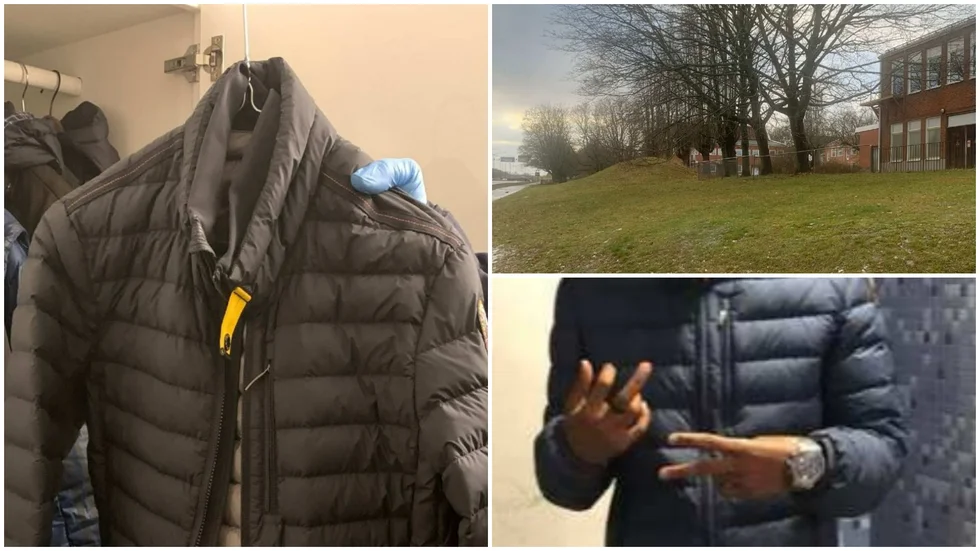 En av rånarna poserade med det stulna godset. Nu åtalas han vid Norrköpings tingsrätt för händelsen som inträffade vid Hagaskolan.