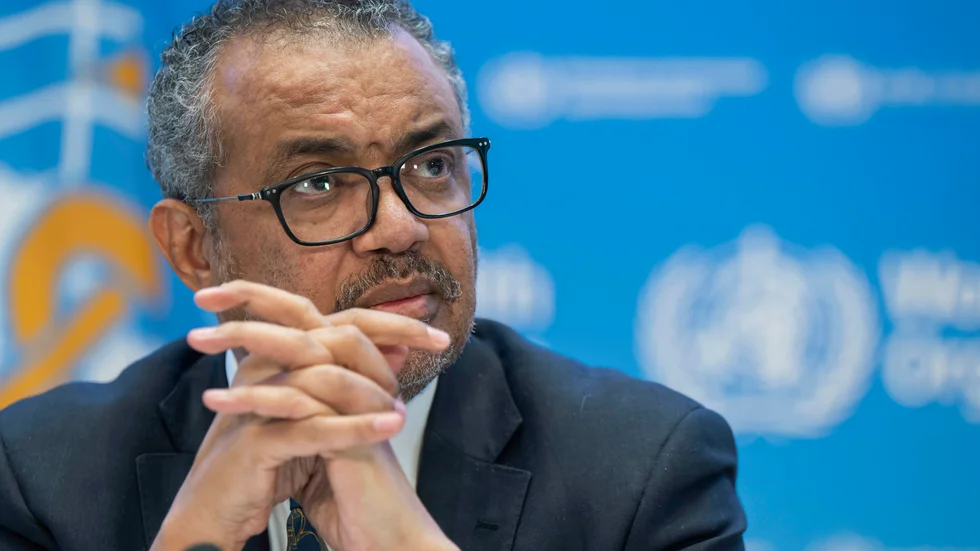 WHO-chefen Tedros Adhanom Ghebreyesus. Arkivbild.