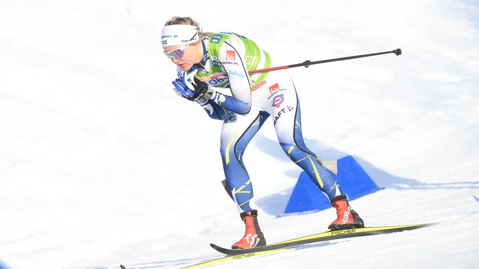 Linn Svahn kan möjligtvis göra comeback i skidspåret till helgen. Arkivbild.