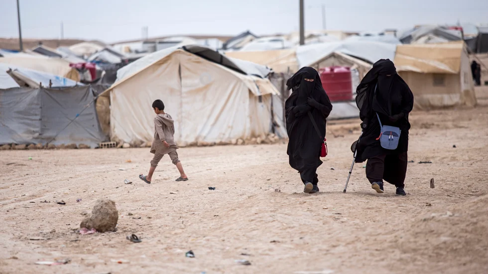 Lägret al-Hol i nordöstra Syrien, där tiotusentals personer med koppling till bland annat IS hålls. Arkivbild från maj 2021.