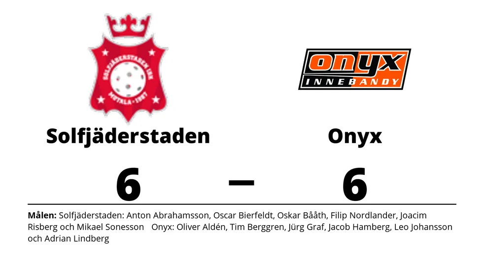Solfjäderstadens IBK spelade lika mot Onyx IBK