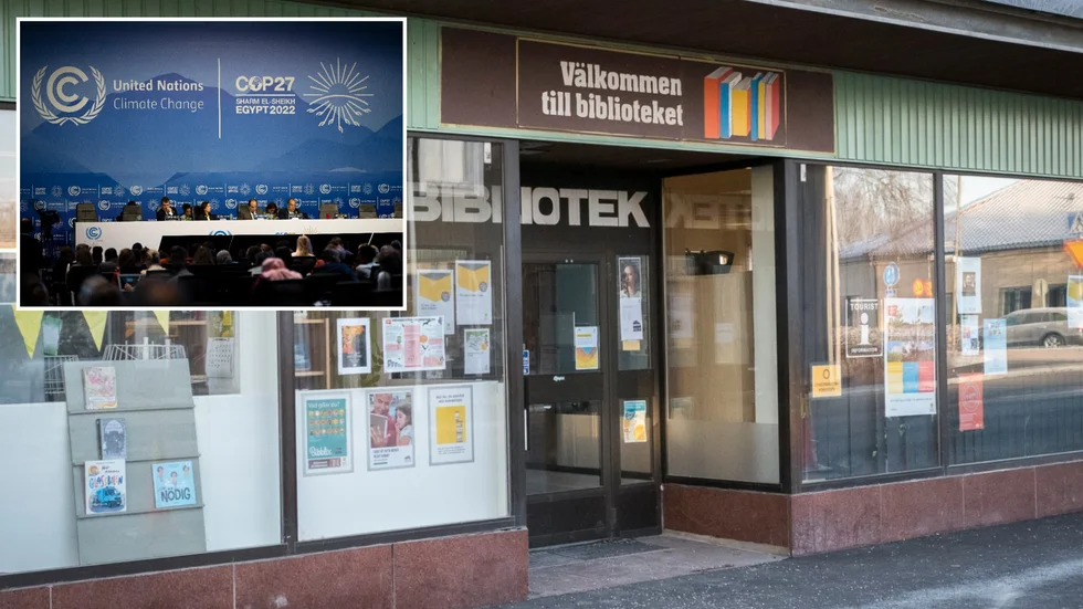Vingåkers bibliotek får besök av Ida Walderlo, kommunikatör på miljödepartementet, som också deltog vid klimatmötet i Egypten.