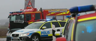 Vägen stängdes efter olyckan