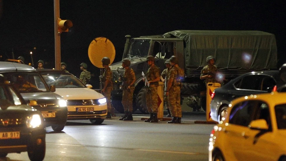 Turkish soldiers are seen on the Asian side of Istanbul, Friday, July 15, 2016. A group within Turkey's military has engaged in what appeared to be an attempted coup, the prime minister said, with military jets flying over the capital and reports of vehicles blocking two major bridges in Istanbul. Prime Minister Binali Yildirim told NTV television: "it is correct that there was an attempt," when asked if there was a coup. (AP Photo/Emrah Gurel)