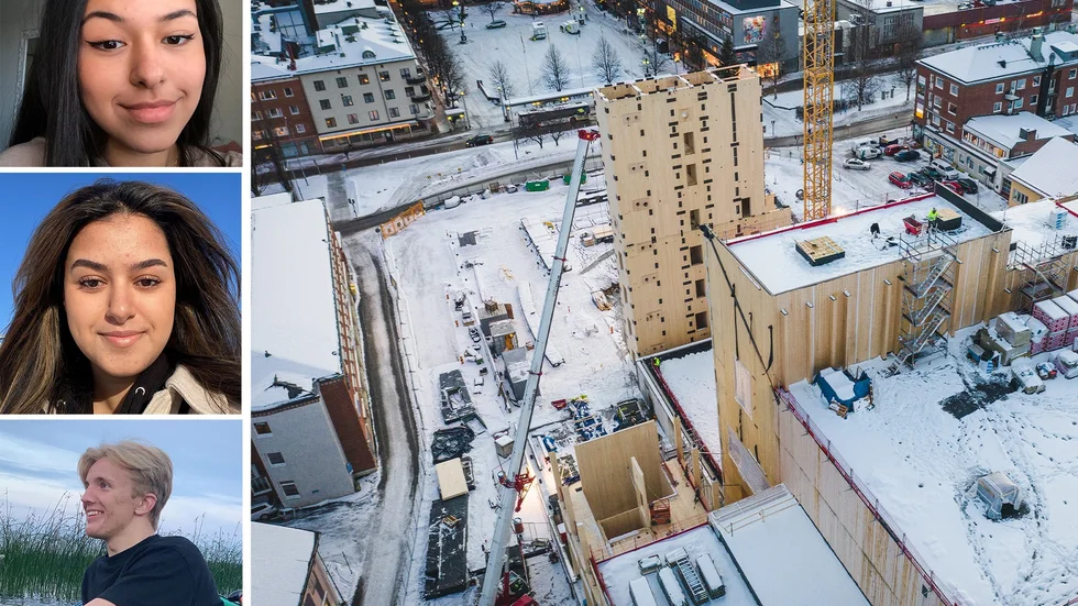 "Allt fler kommer att vilja flytta hit och ju fler vi blir desto bättre kommer vi att kunna utveckla våra samhällen. Just nu ser jag ingen anledning till att jag skulle flytta härifrån", säger Daniella Mosissa, här tillsammans med Hannin Al Saidi och Olle Hedman. 