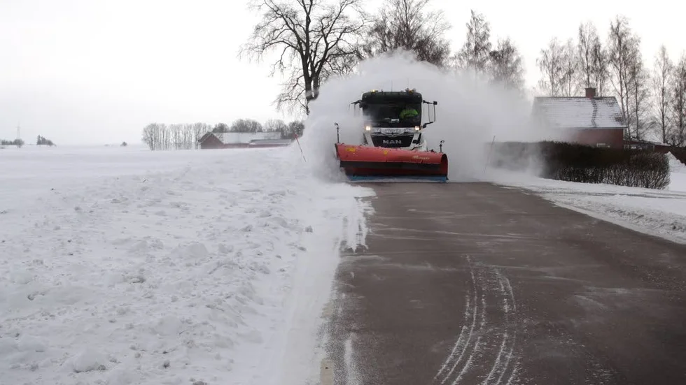 Så här såg det ut i mars 2018, då

Ulf Martinsson röjde snö på östgötaslätten utanför Mjölby.