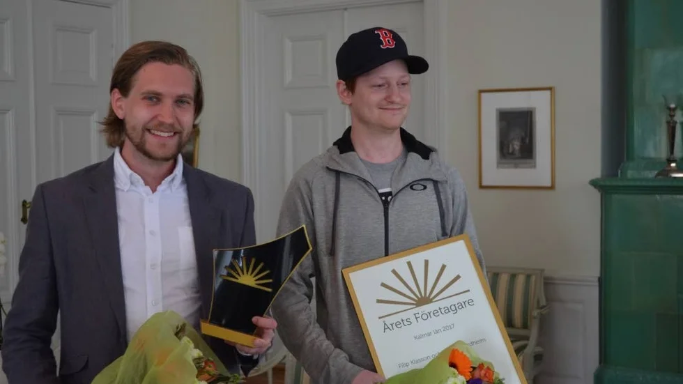 Företagare. Filip Klasson och Niklas Nordheim, grundare av Hatstore Scandinavia AB.
