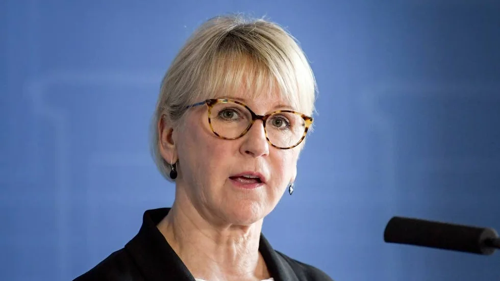 Avgående utrikesministern Margot Wallström (S).