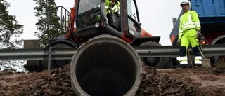 Betongrör hamnade i skogen
