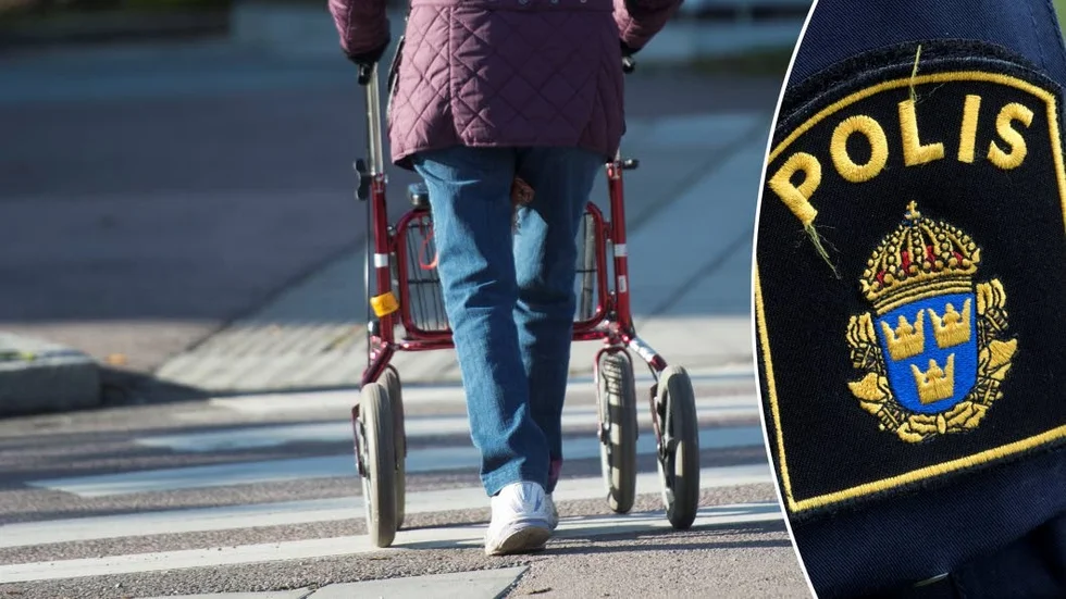En man ska ha följt efter en äldre kvinna och sedan stulit hennes plånbok.