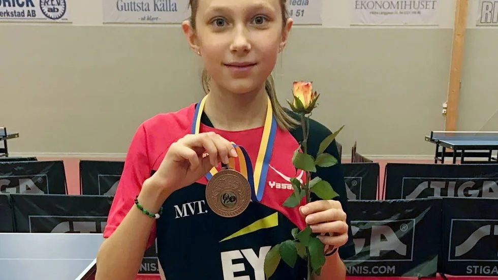 A-SLUTSPEL. Felicia Szerman nådde A-slutspel i junior-SM i bordtennis.