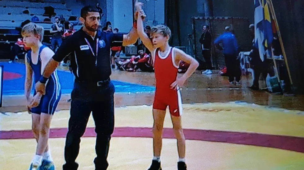 SEGER. Motalakillen Algot Gamelius, här i en tävling i Finland nyligen, vann finalen i Hallsberg på teknisk överlägsenhet.