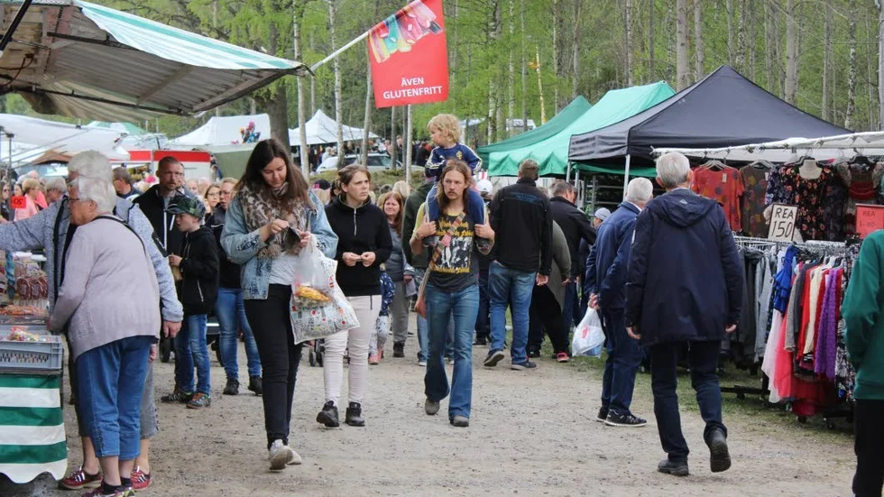 Då var det dags för årets stora händelse i Godegård. Första maj är det marknad igen. (bilden är från 2019)