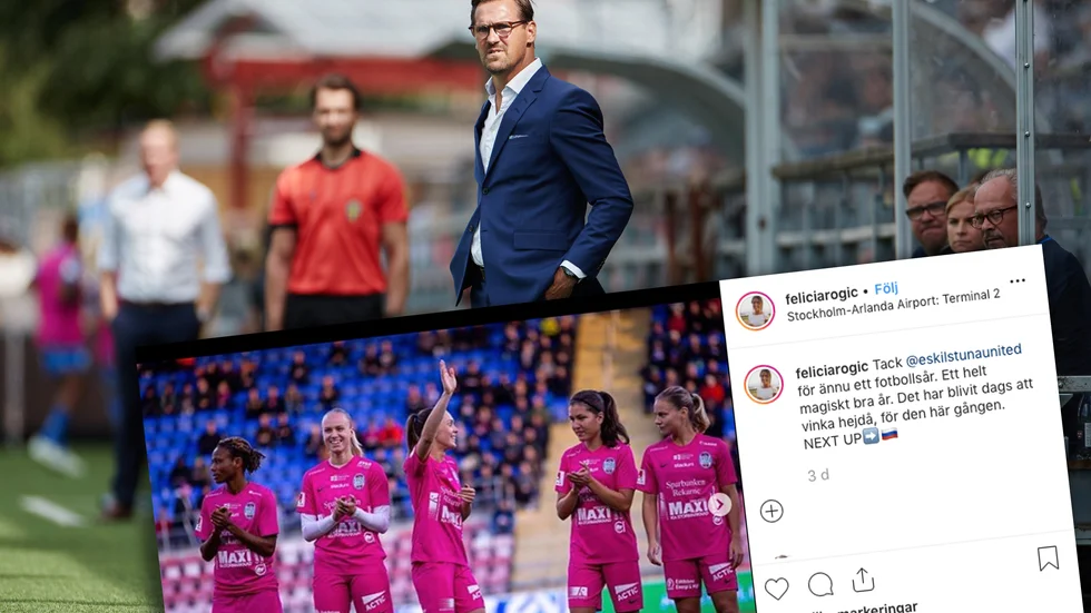 Unitedtränaren Magnus "Munken" Karlsson kommenterar Felicia Rogics inlägg instagram. 