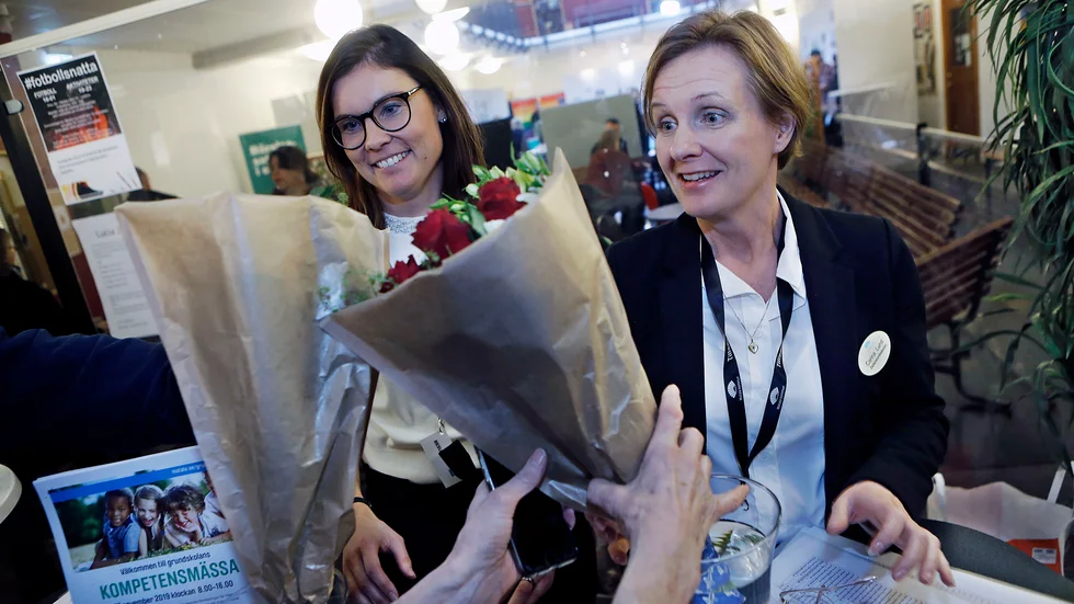 Nära 800 medarbetare från Motalas grundskolor fanns på plats under kompetensmässan. Susanna Asknert och Carina Lund fick uppskattning för sitt arbete med att organisera dagen.