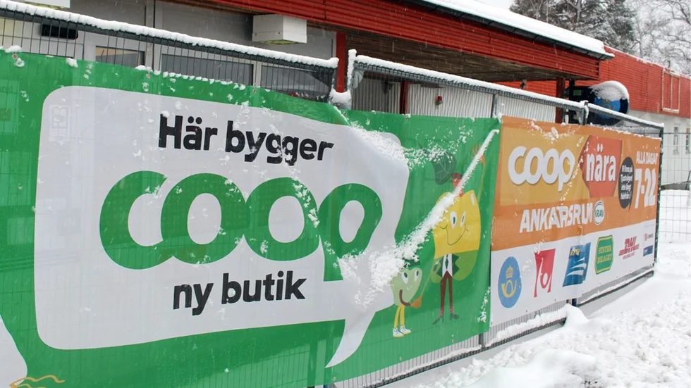 Här bygger Coop en ny butik, men man vill inte tala om när.