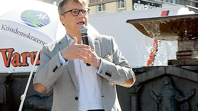 Göran Hägglund besökte Linköping. Foto: Emma Taube Sjöstedt